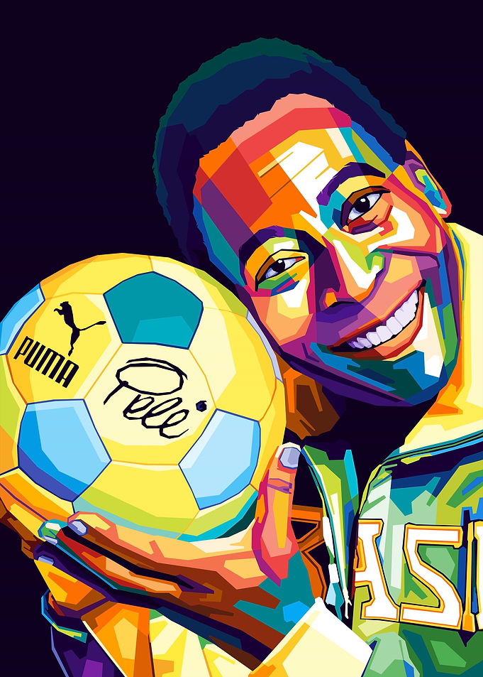 Pele Footballer Pop Art