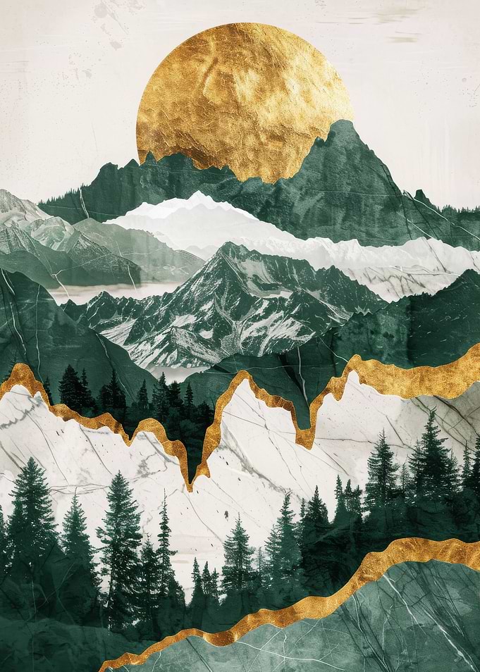 Landscape Nature Gold Deco