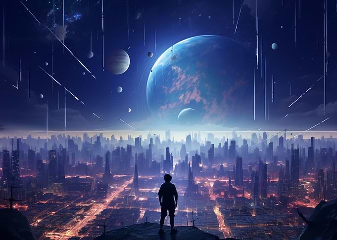 City Of Galaxy Landscape