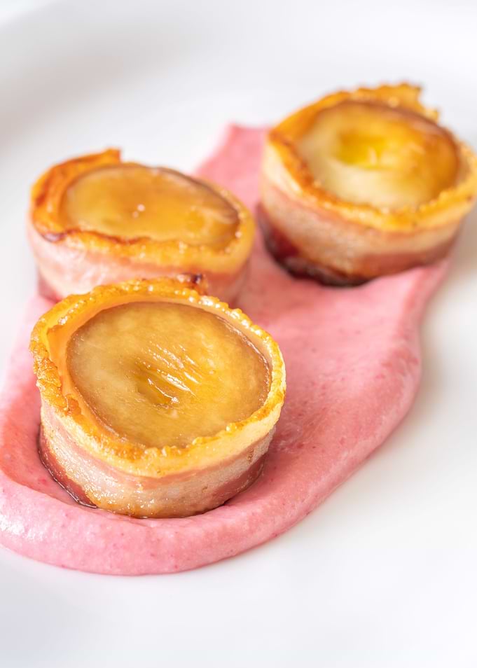 Bacon eryngii scallops