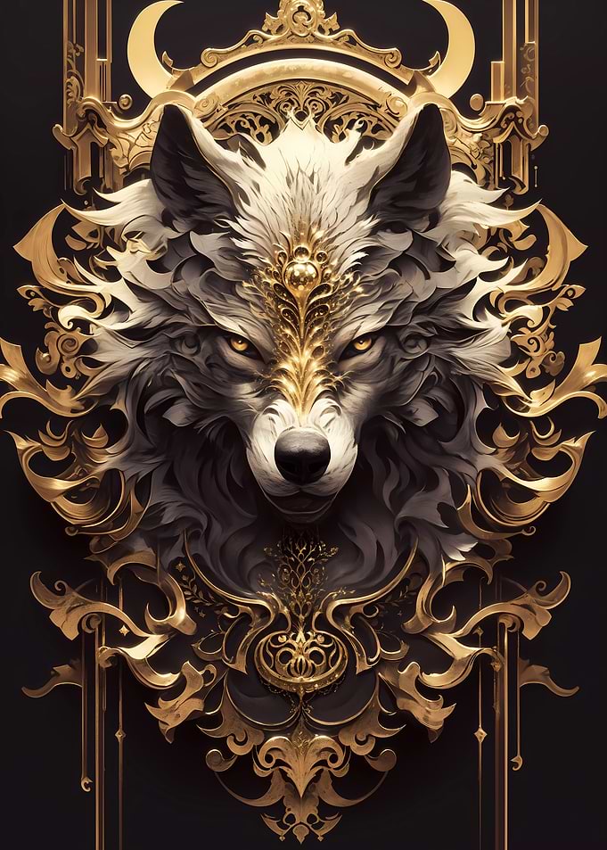 Golden White King Wolf