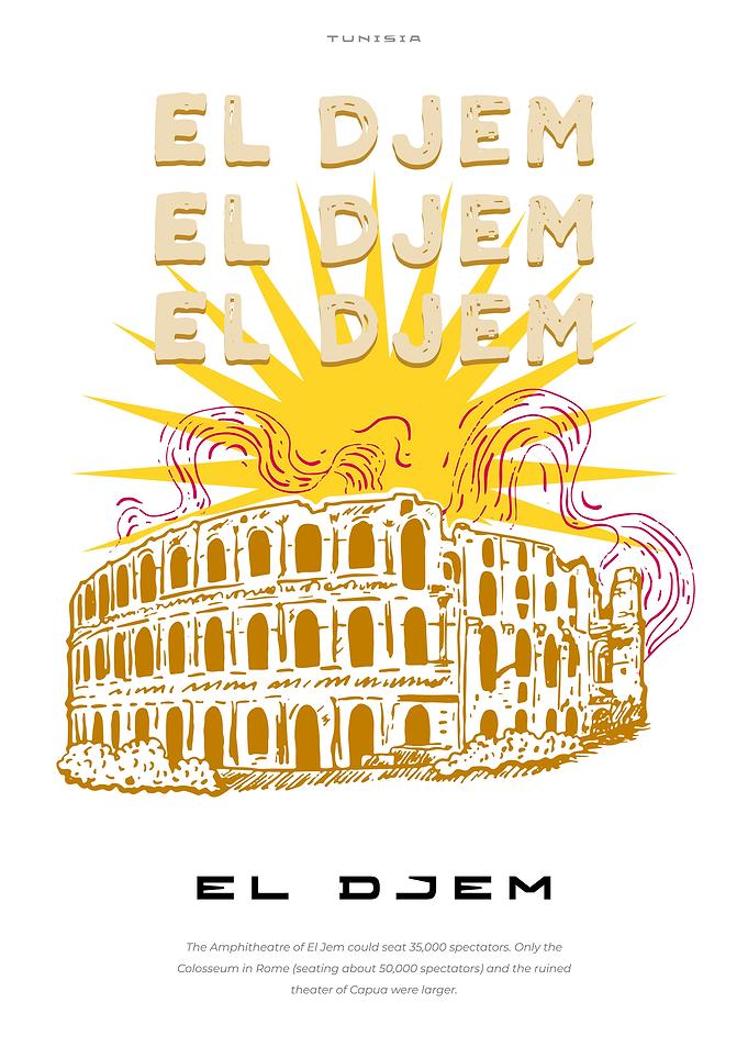 El Djem big city poster