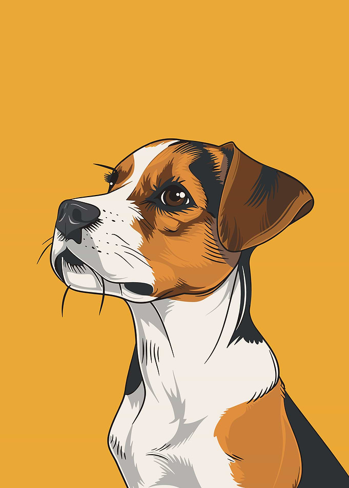 Dog Retro Minimal