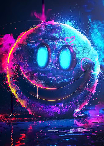 Neon Smiley