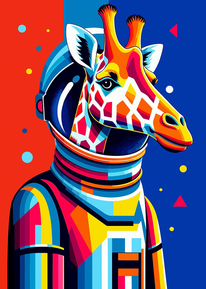 giraffe astronaut wpap fun