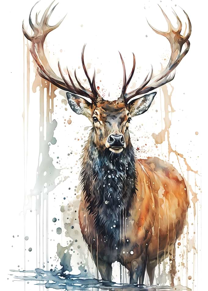 Deer Watercolor