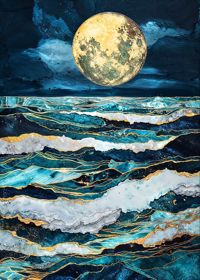 Stormy Sapphire Seascape