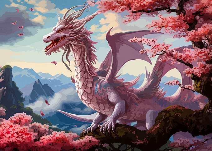 cherry blossom dragon