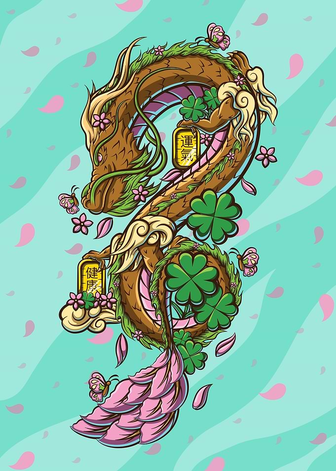 lucky wood dragon