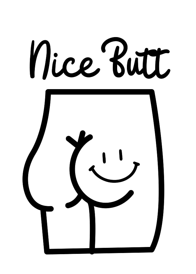 nice butt funny bathroom