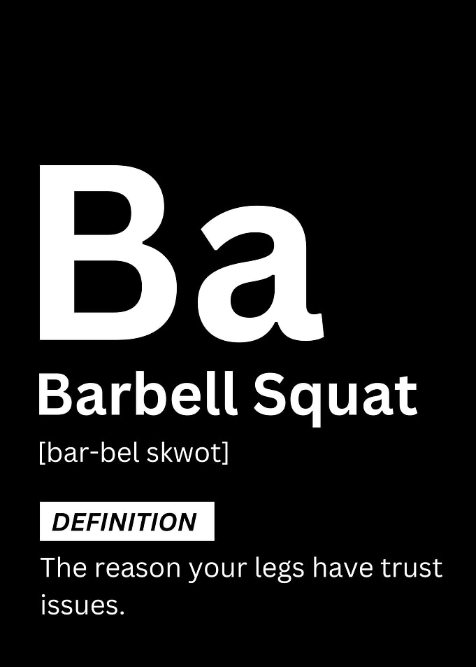 Squat Funny Gym Motivation