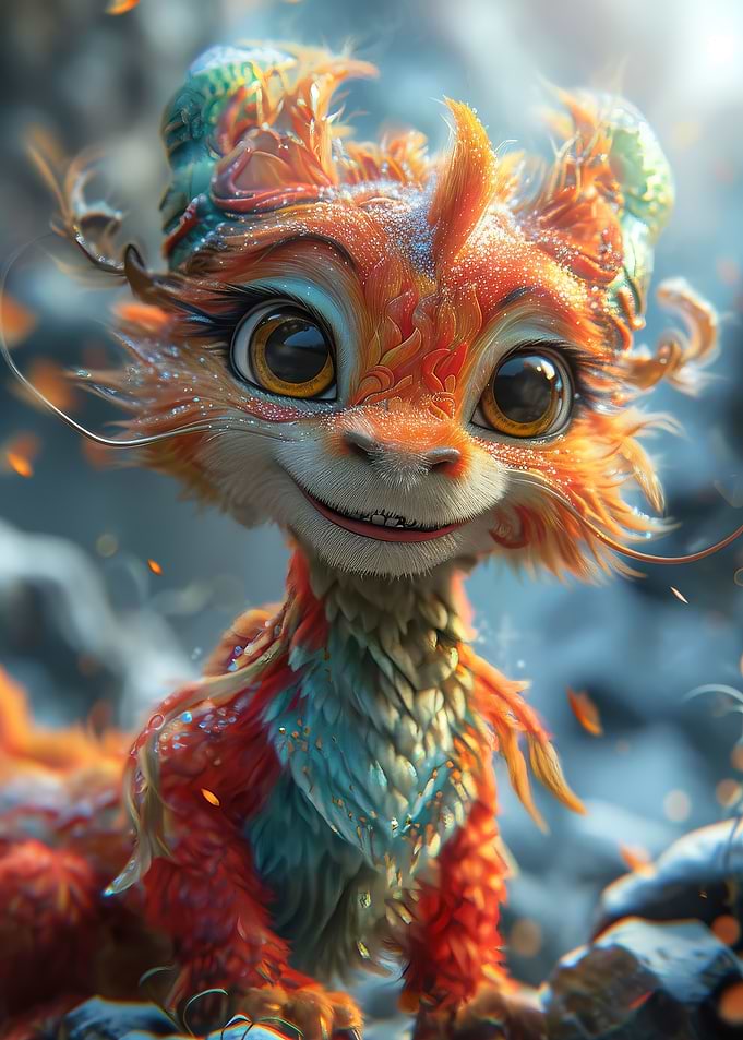 2D Japanese Dragon