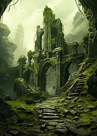 A Ruined Castle In Fog