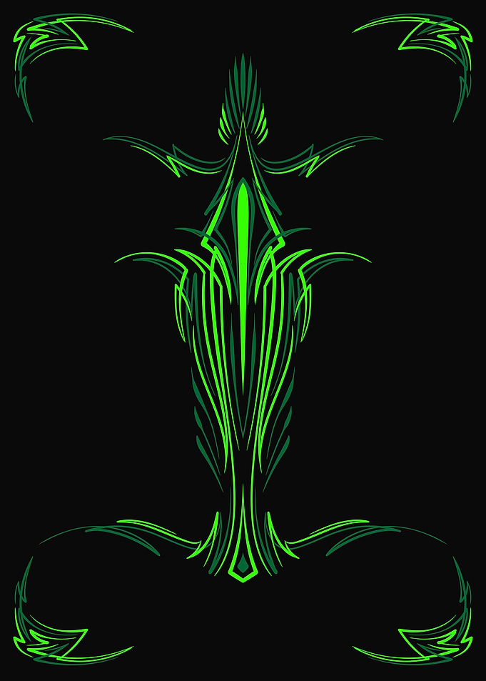 Retro Floral Pinstriping