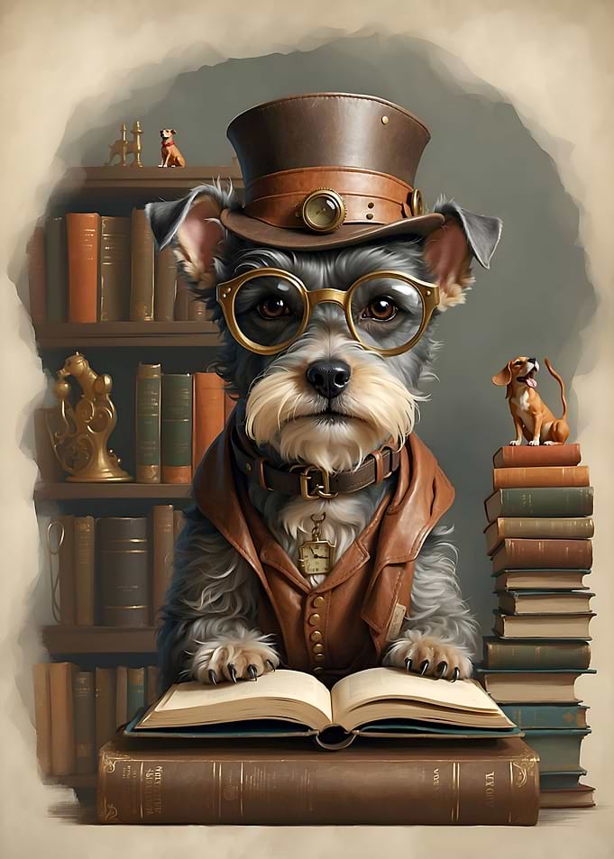 Smart Mini Schnauzer Dog