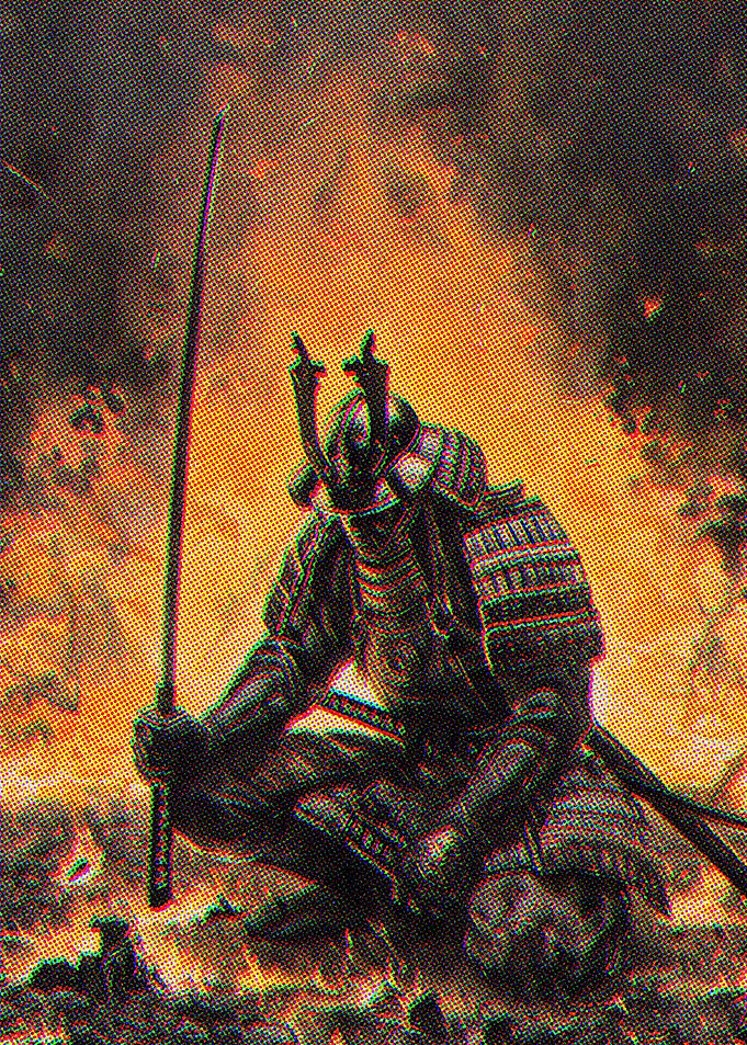 Retro Fire Samurai