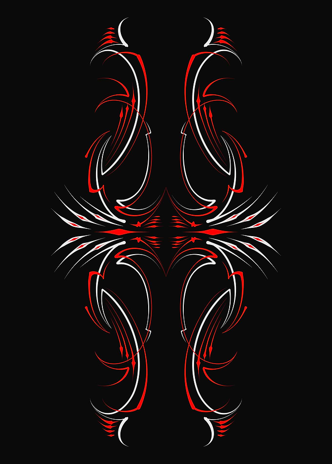 Retro Floral Pinstriping