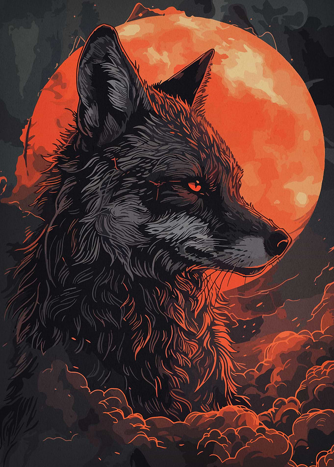 Wolf Colorful Animal