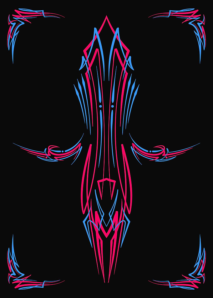 Retro Floral Pinstriping