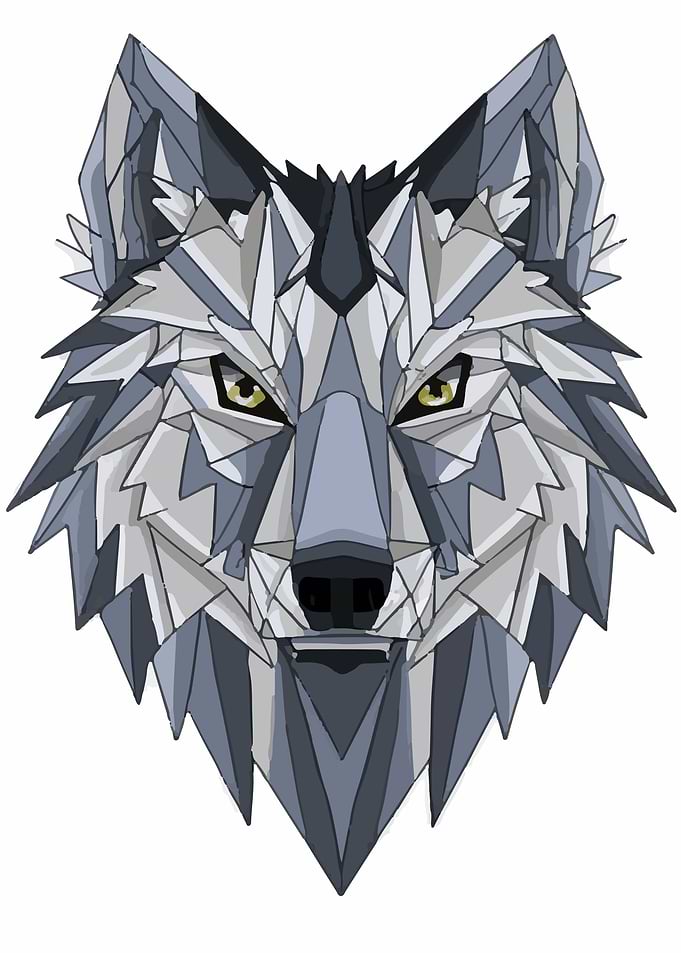 Modernized Wolf Portrait