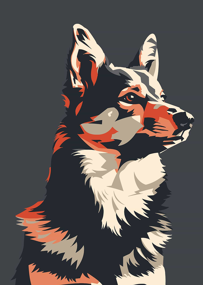 Dog Retro Minimal