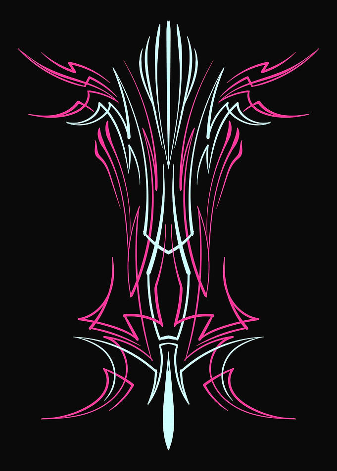Retro Floral Pinstriping