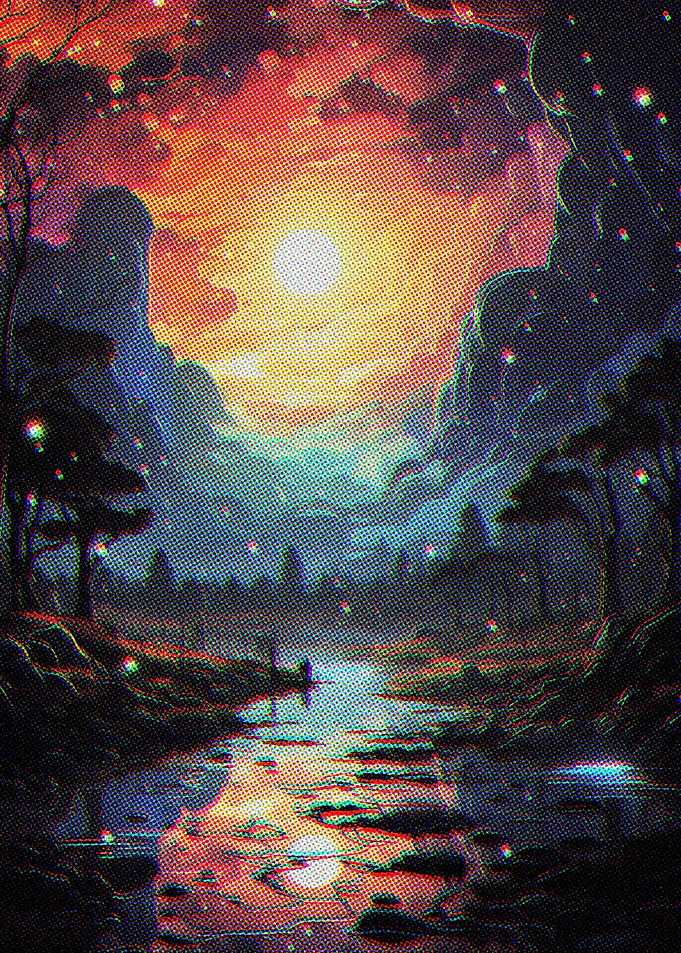 Colorful Of Nature Retro