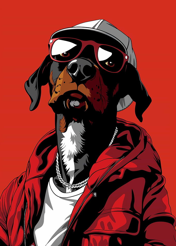 Vizslador Rapper Star Dog