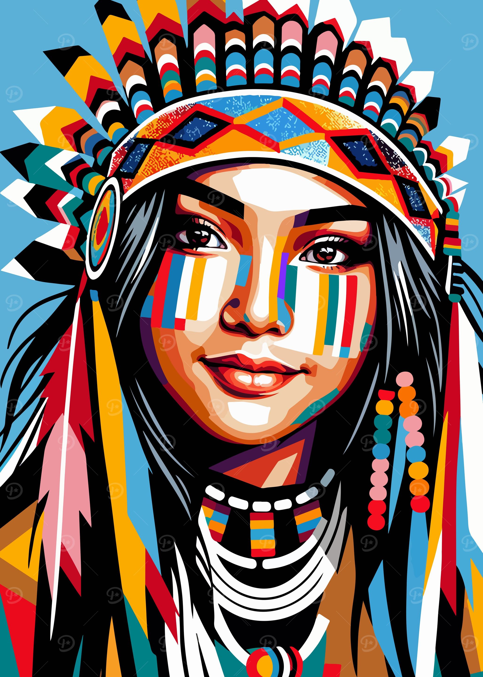 Native American girl wpap