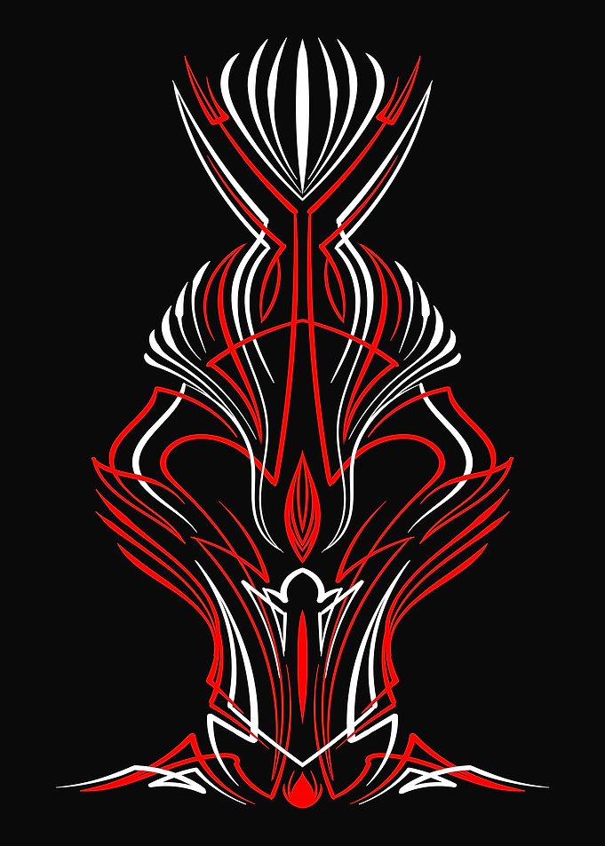 Retro Floral Pinstriping