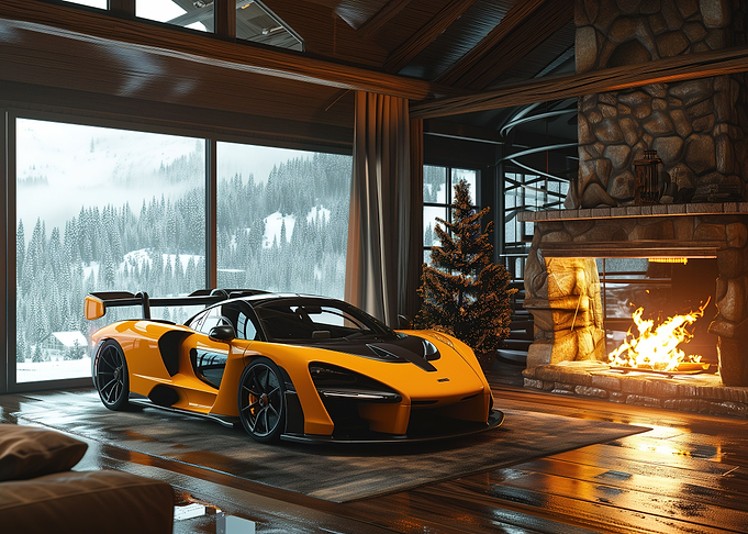 Yellow bugatti chiron