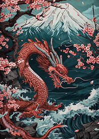 cherry blossom dragon