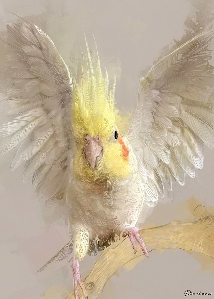Cockatiel Portrait 008