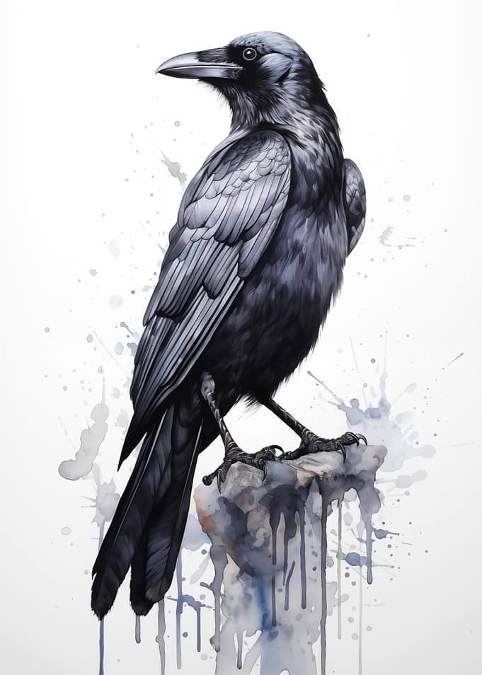 Ravens Watercolor