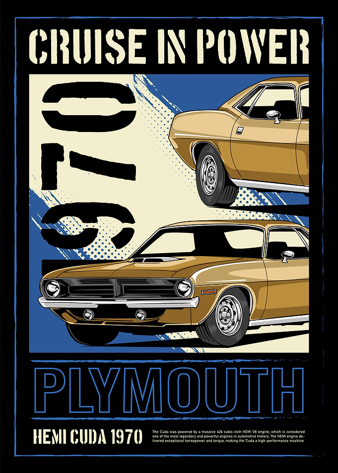 Hemi Cuda Muscle Car