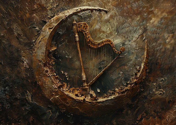 Ancient Harp Hieroglyph
