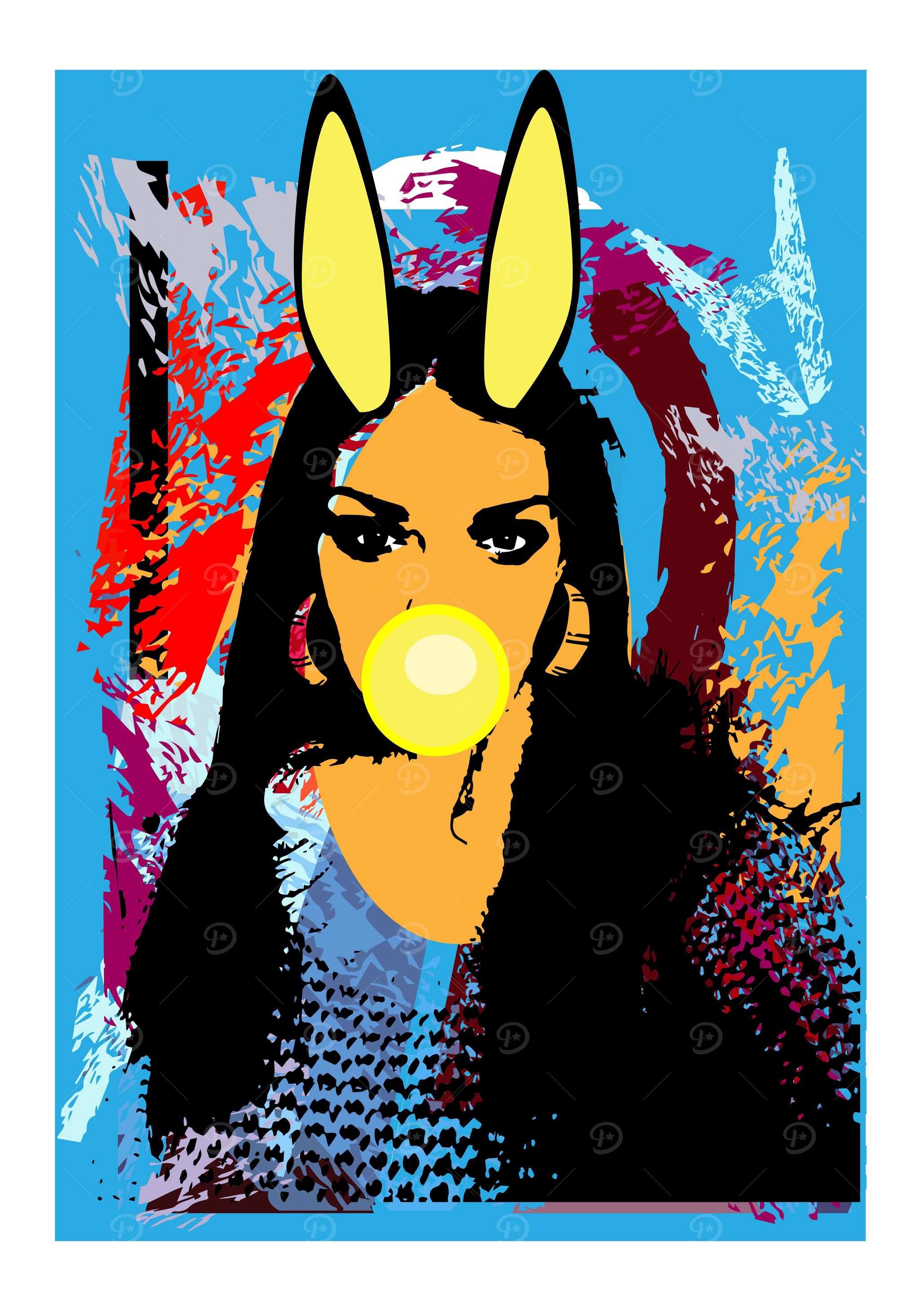 Beautiful girl with bunny