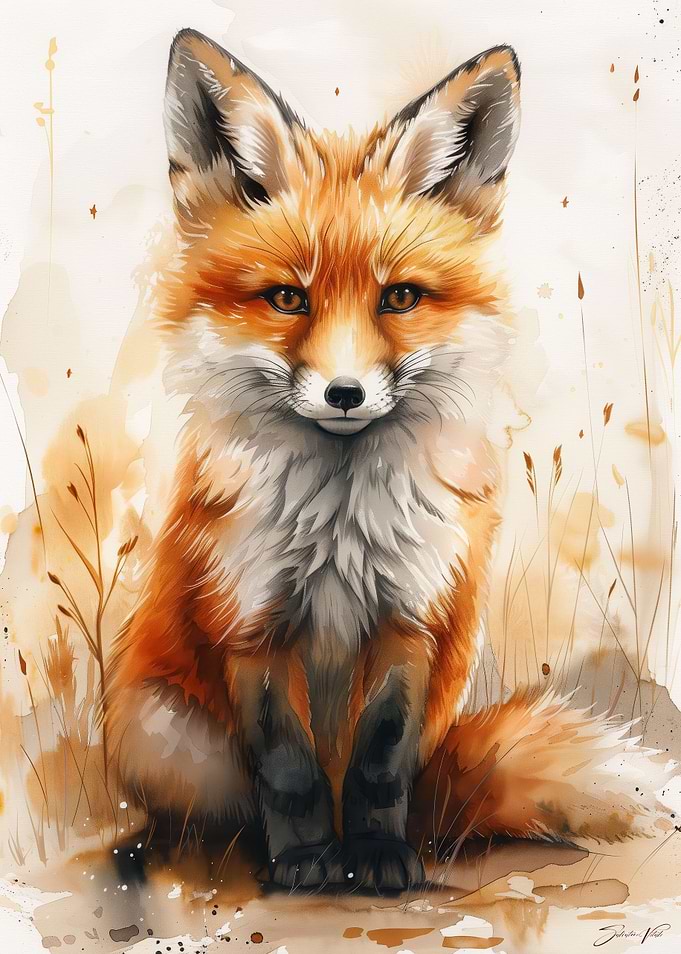 Watercolour Fox Glimmer