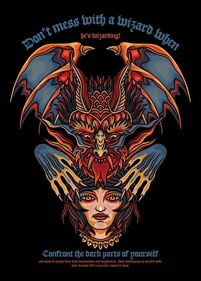 Demon Women Trad Tattoo