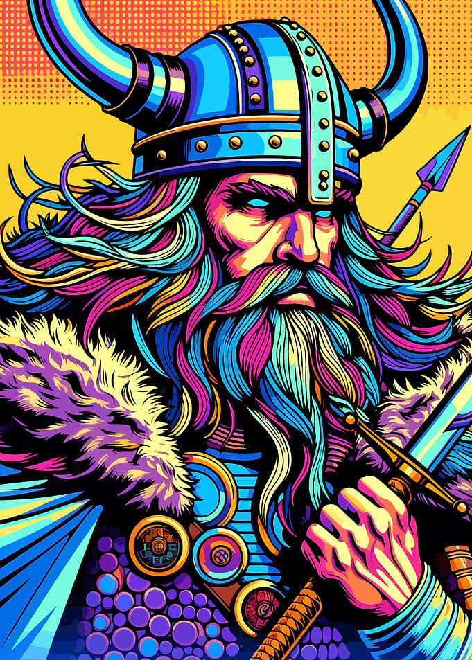 viking wpap pop art