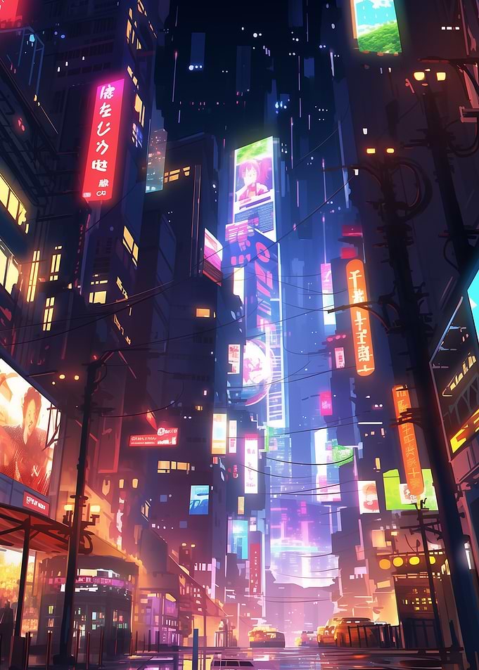 Cyberpunk City Night