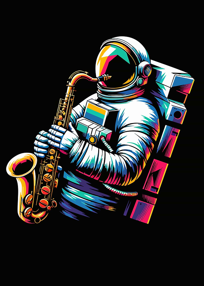 astronaut saxophone
