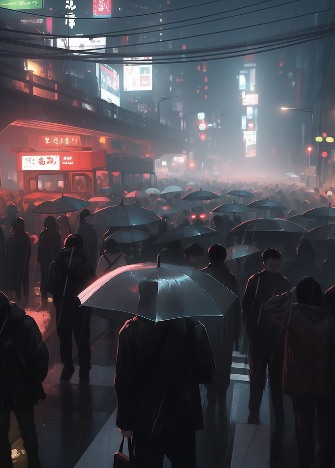 Cyberpunk City Night