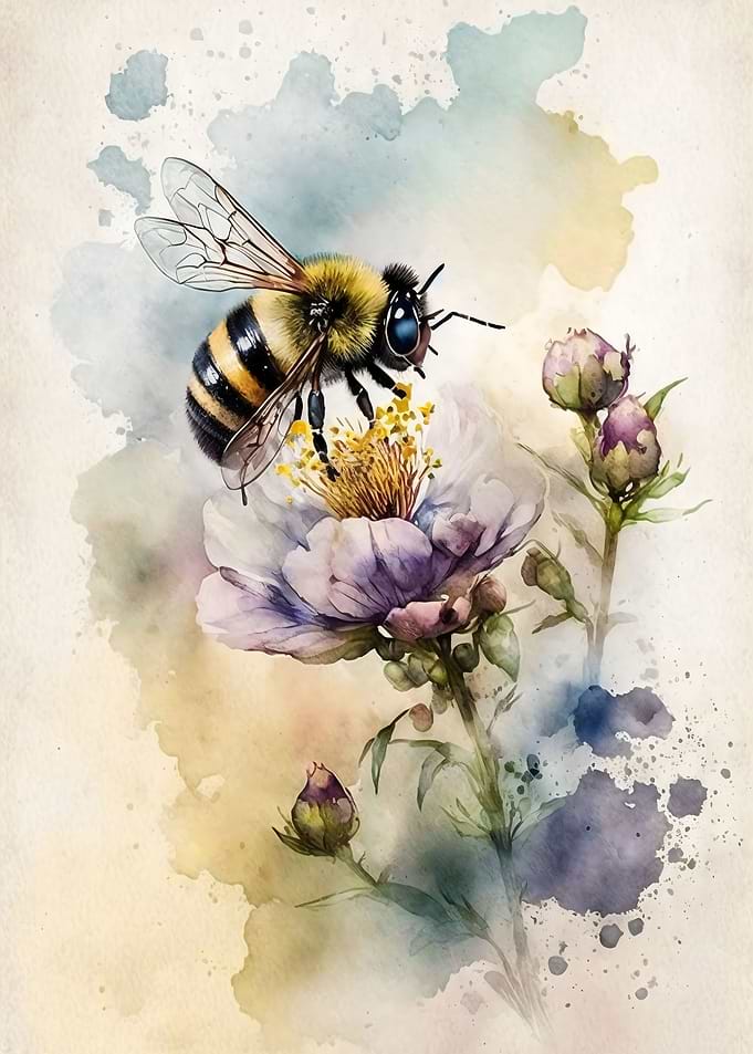 Watercolor Bee