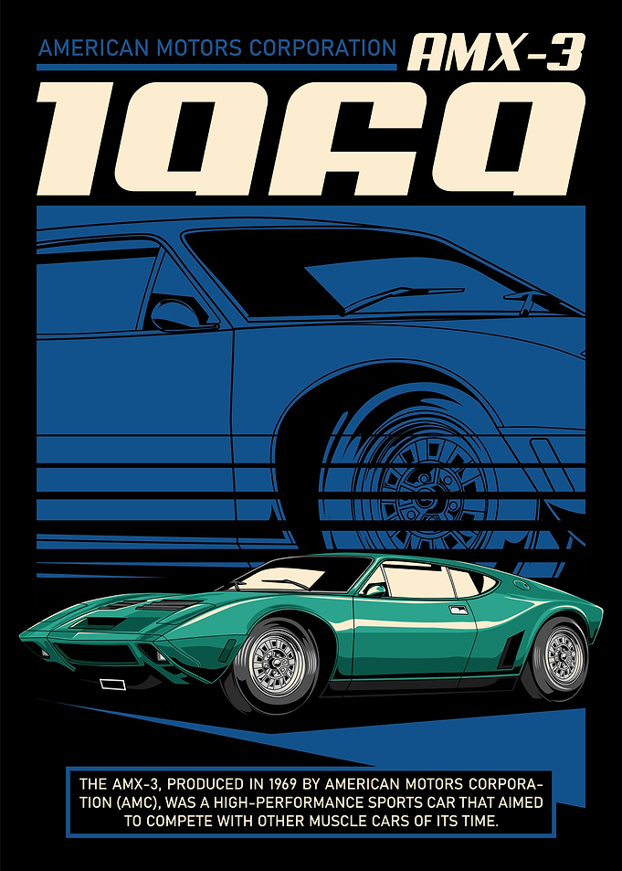 Retro AMX 3 Sport Car