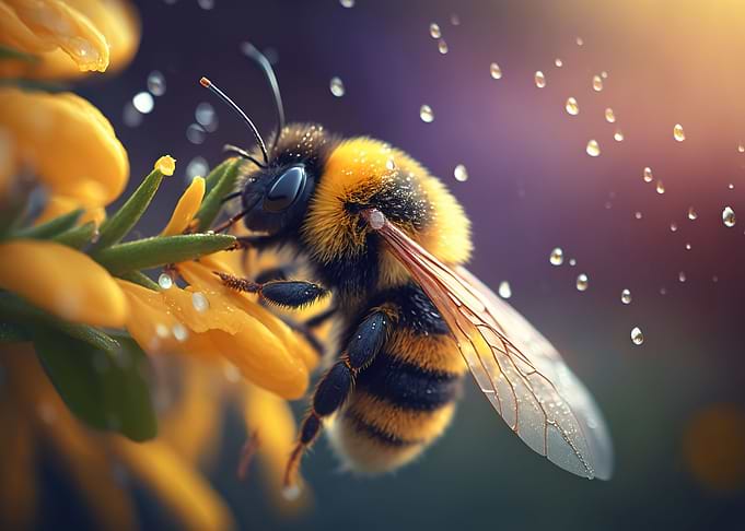 Bee at Flowers