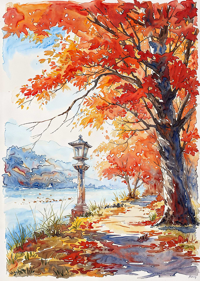 Lakeside Autumn Light