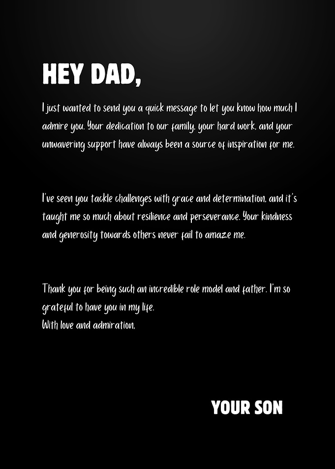 To My Dad