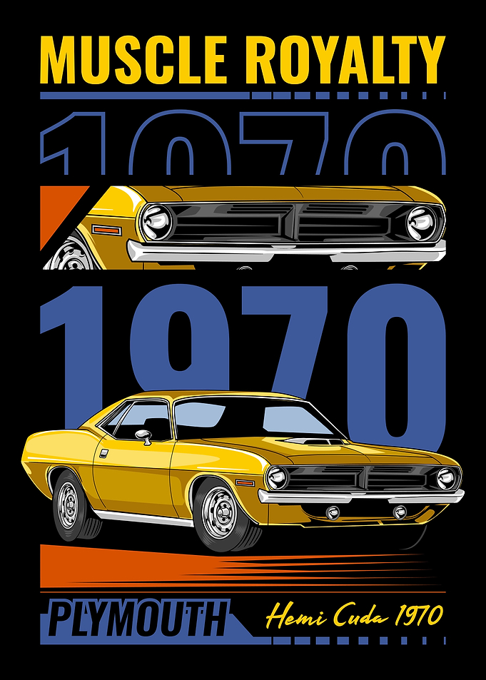 Hemi Cuda Muscle Car