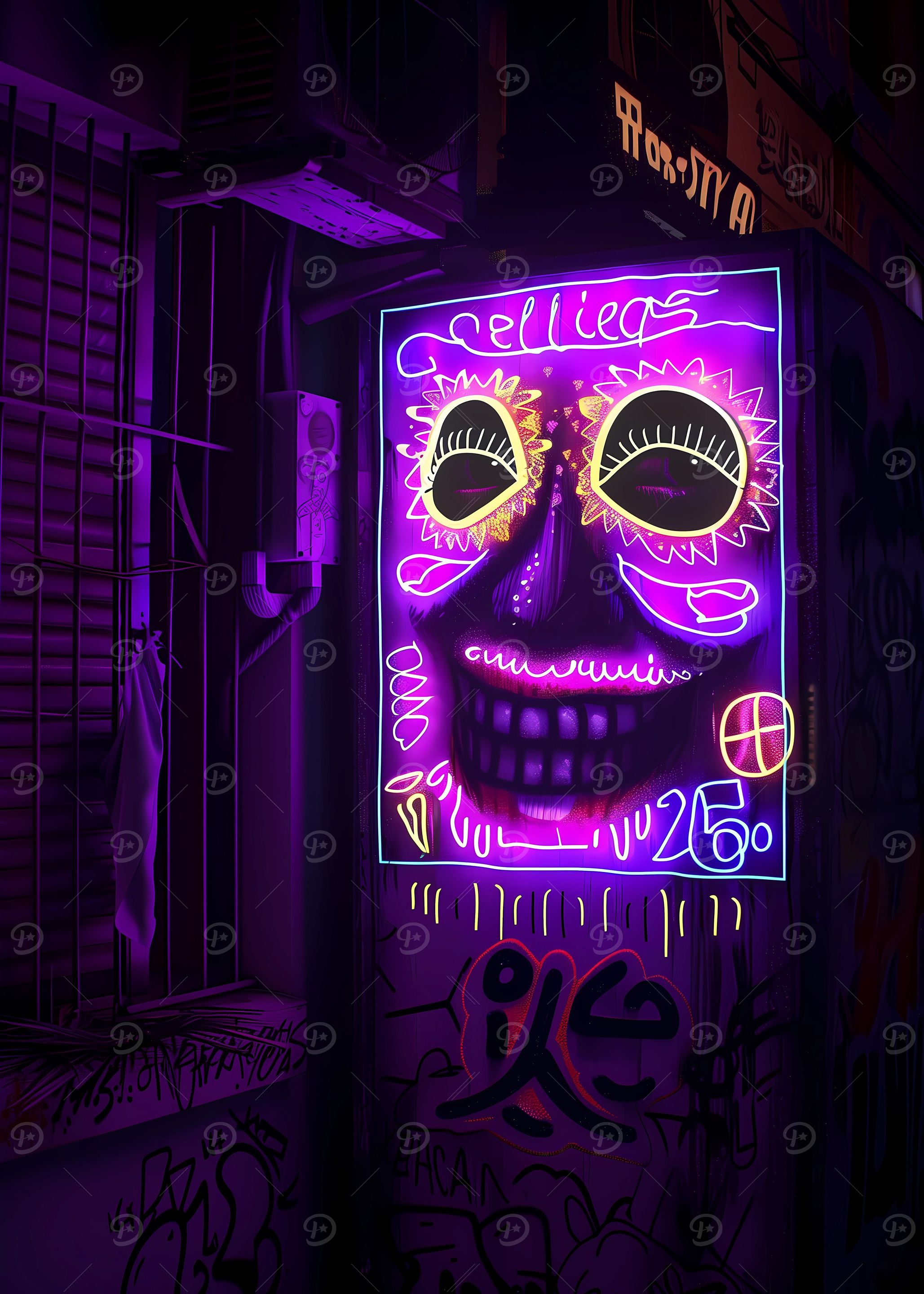 Neon Face 9
